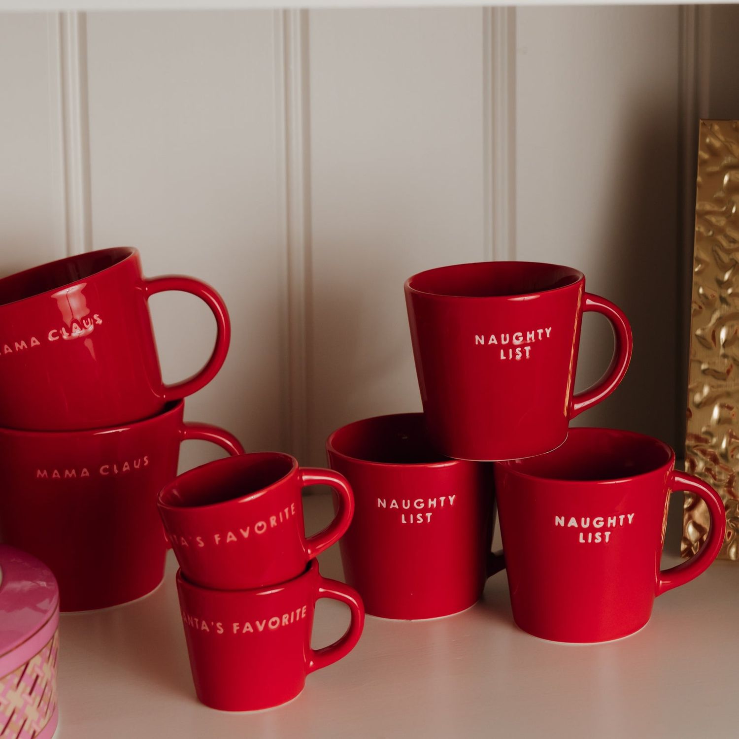 Tea Cup Ceramic Red - Mama Claus 350ml
