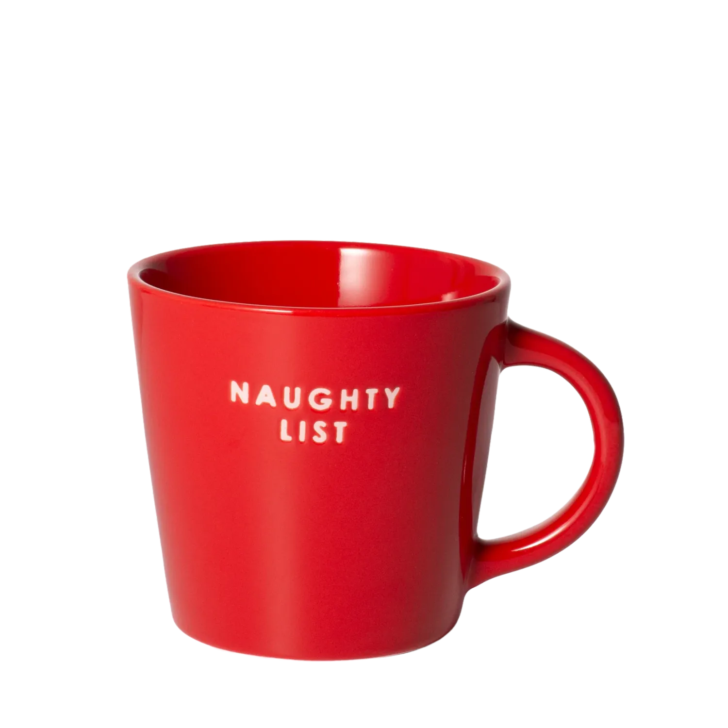 Cappuccino Cup Ceramic Red - Naughty List 250ml