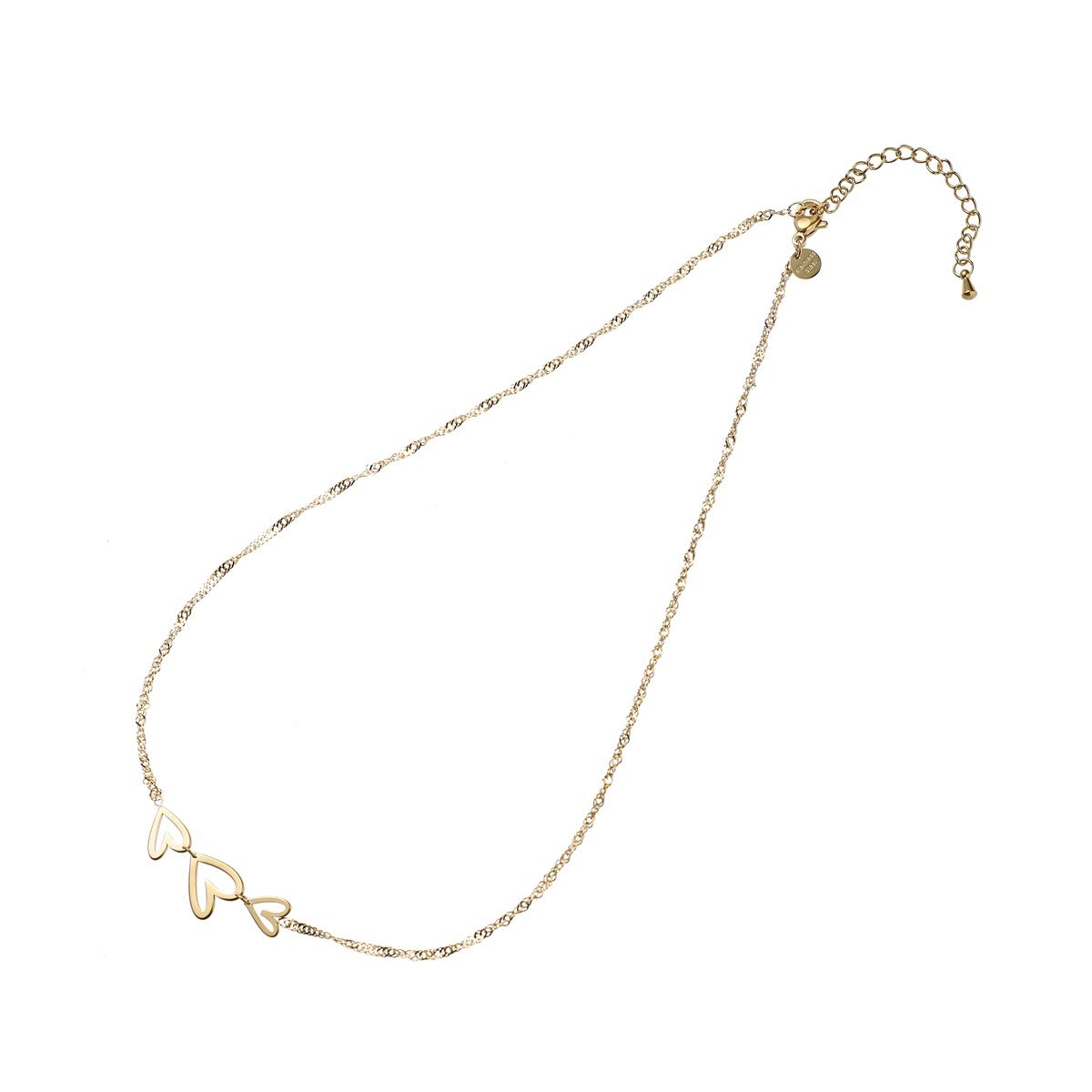 Heart Wave Necklace - Gold