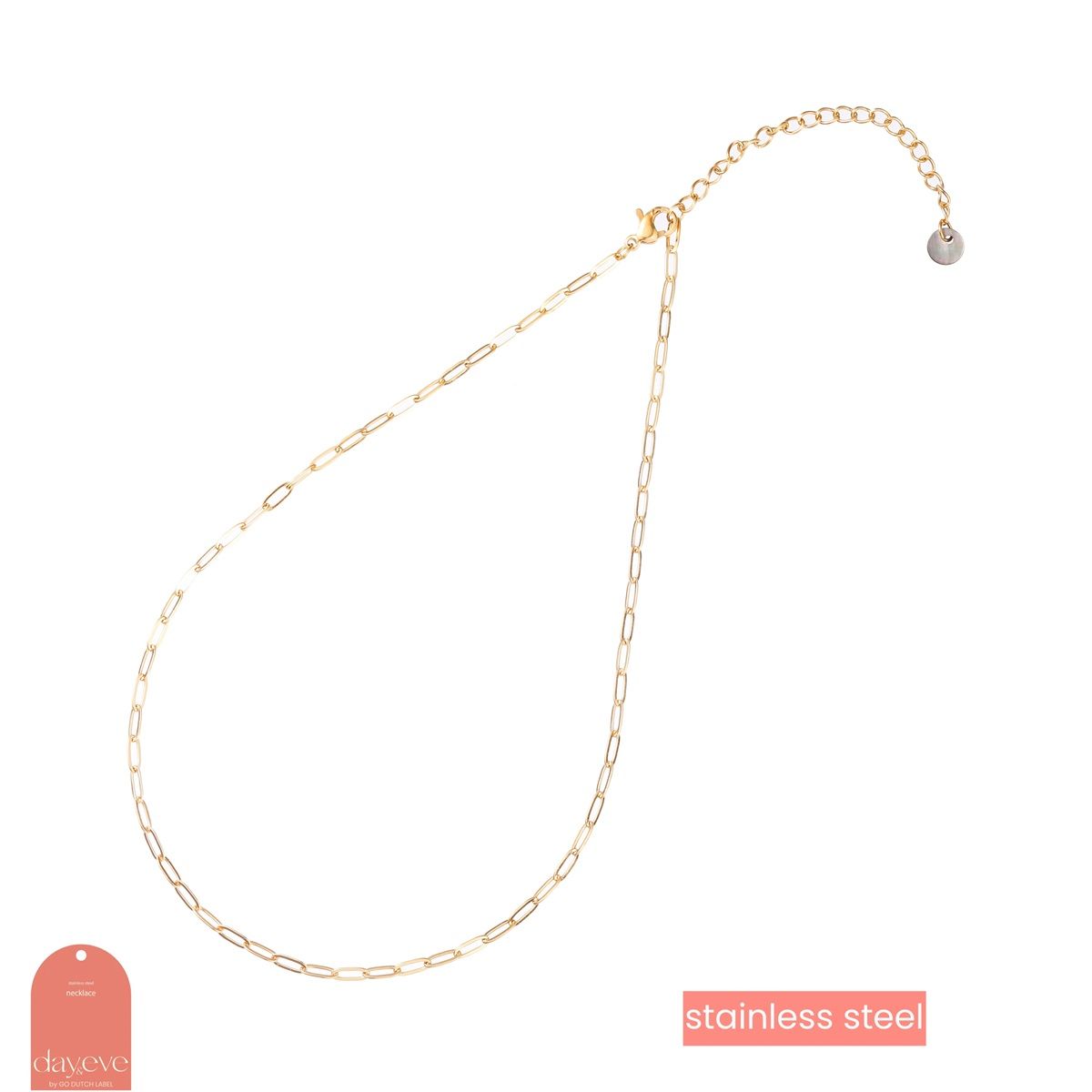 Small Chain Link Necklace - Gold
