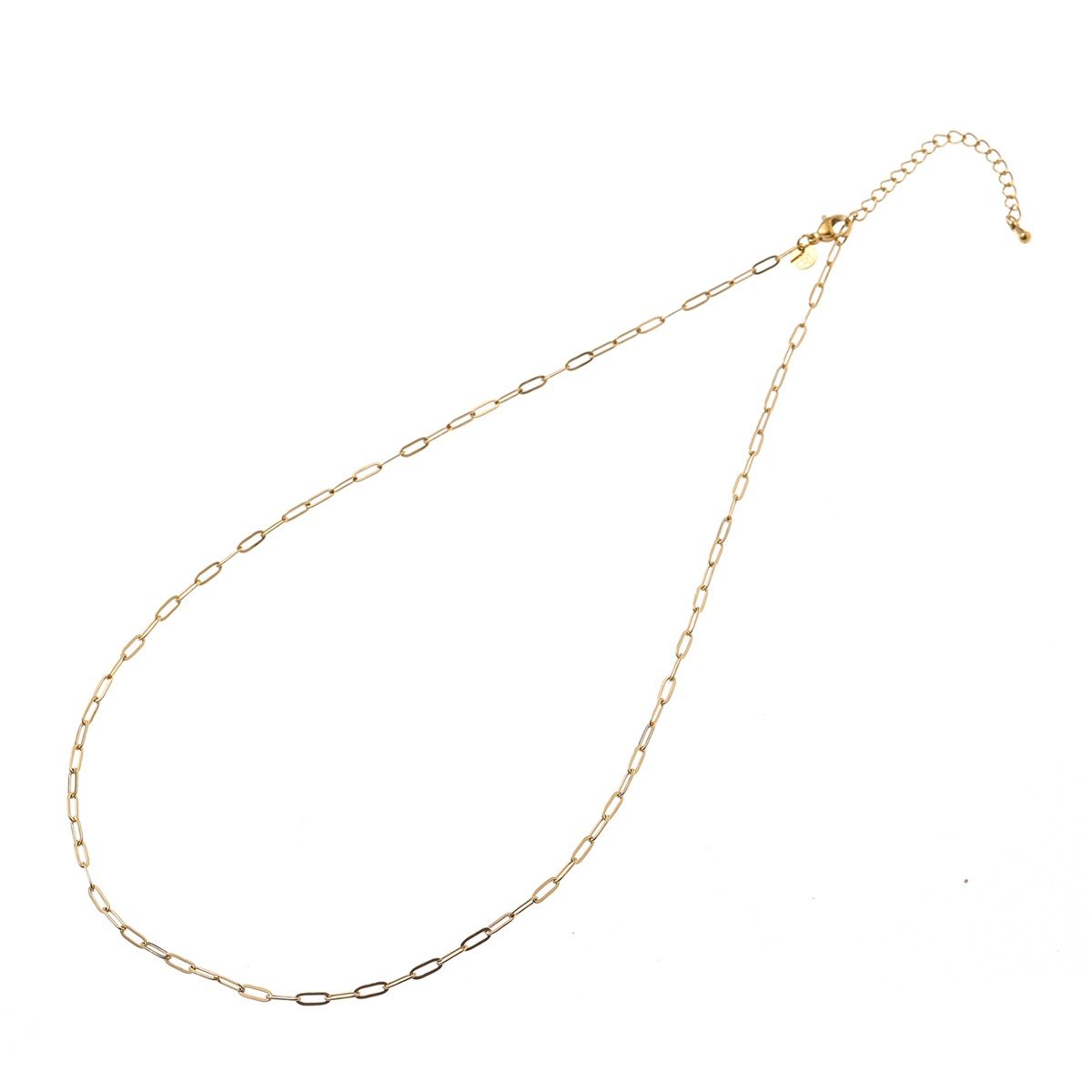 Small Link Chain Necklace Extra Long 50cm - Gold