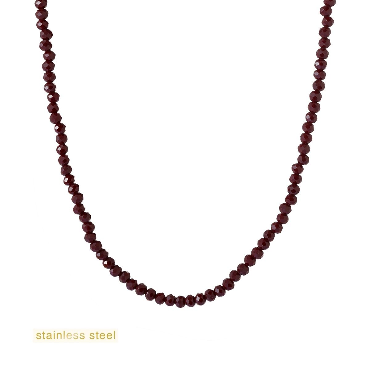Beads Necklace - Burgundy