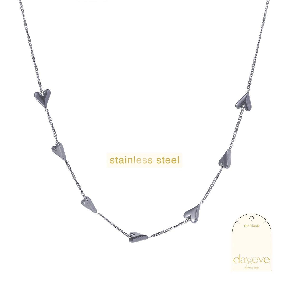 Lots of Hearts Necklace - Silver