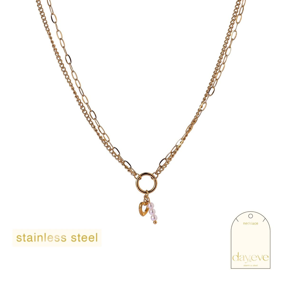 Pendants Ring Necklace - Gold
