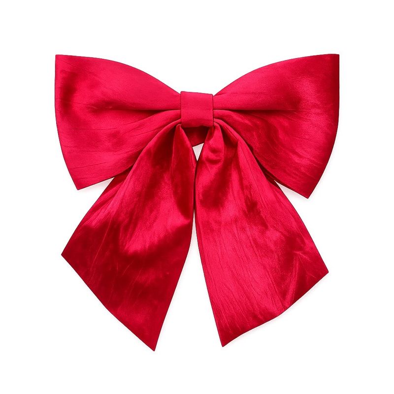 Stoffen Kerst Strik op kaartje - 30 cm / Rood