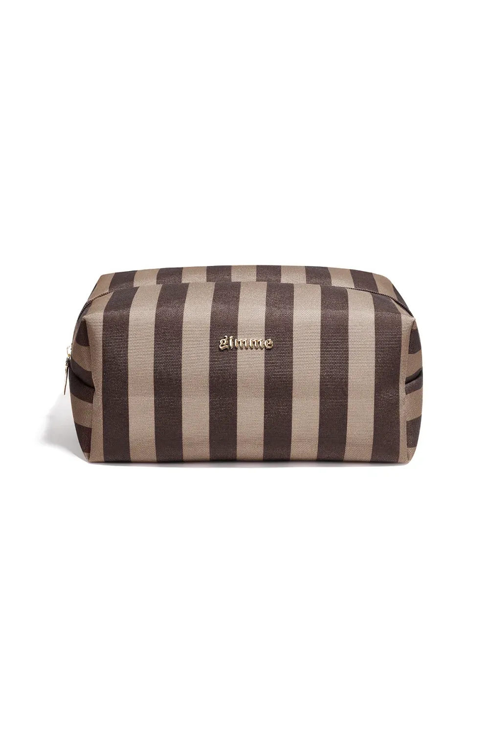 Make Up Tasje XL Gestreept - Dark Brown