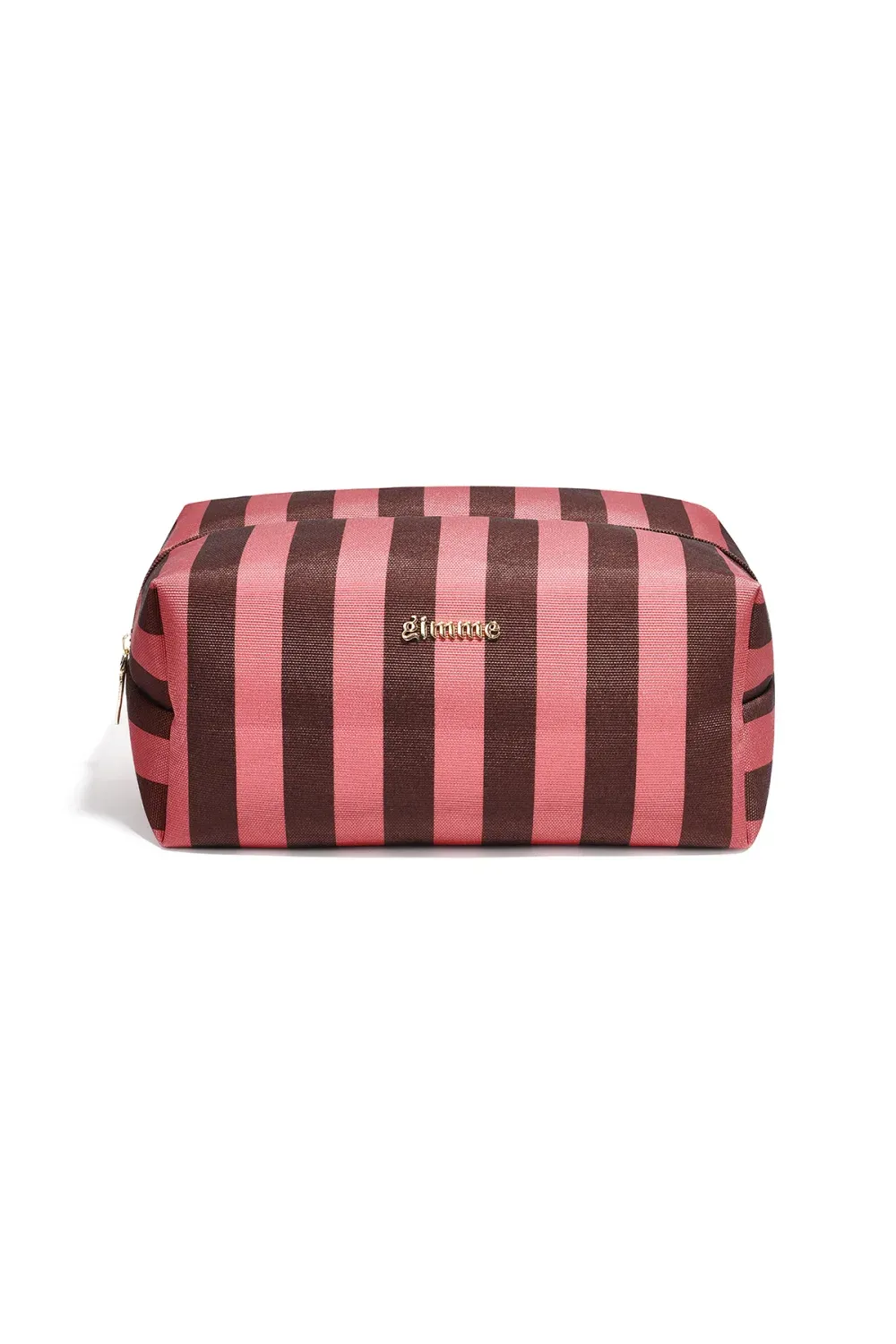 Make Up Tasje XL Gestreept - Wine Red / Brown