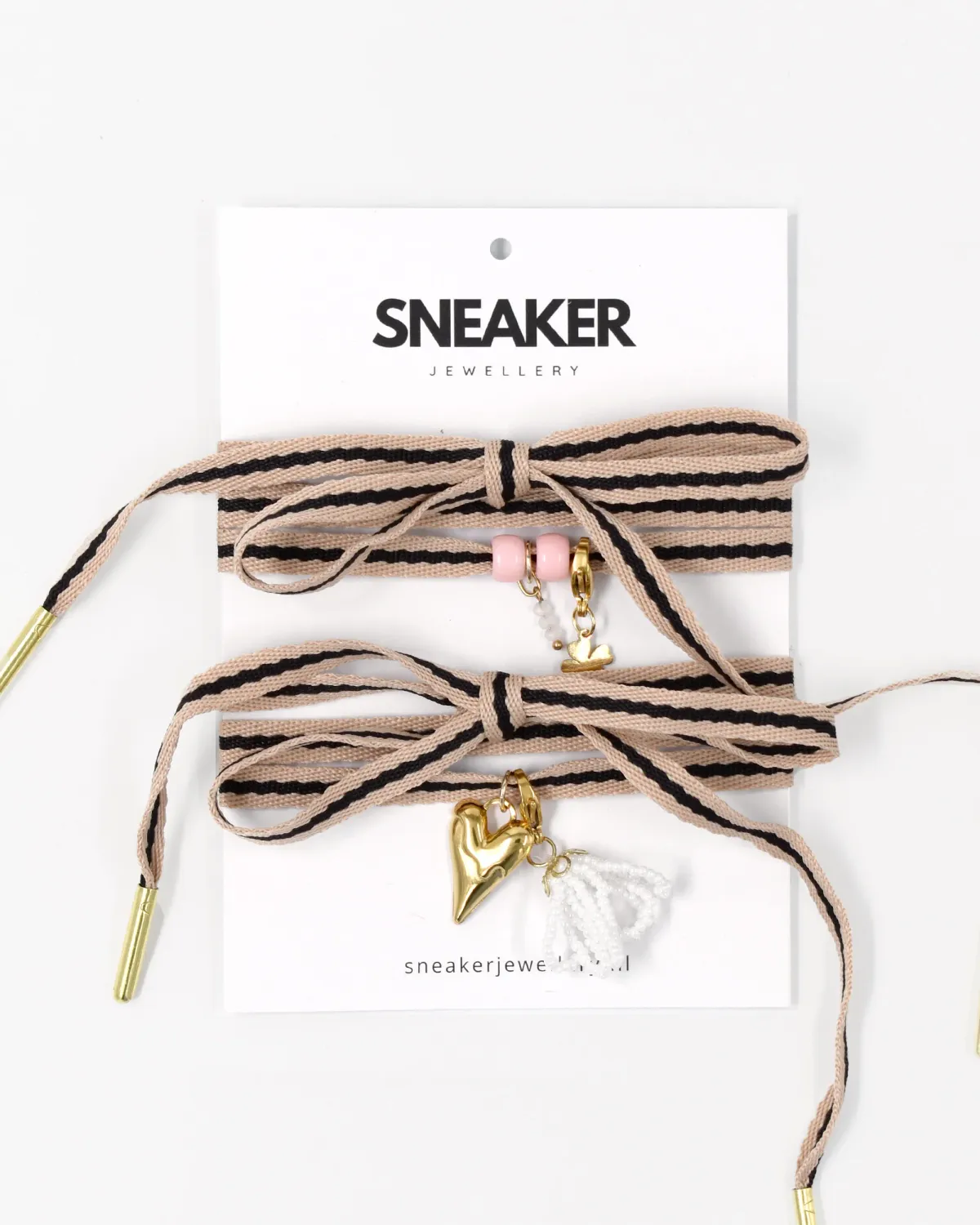 Veters Set Grijs / Zwart / Goud