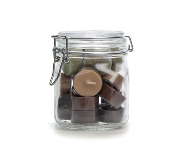 Weckpot 20 Theelichtjes - Chocolade Bruin