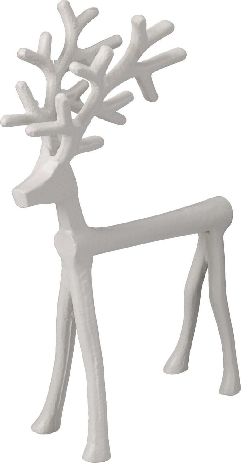 Stenen Deco Rendier (L)  - Wit