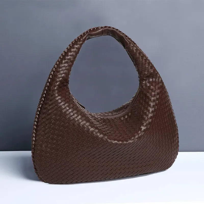 Woven Handbag - Tan / Brown