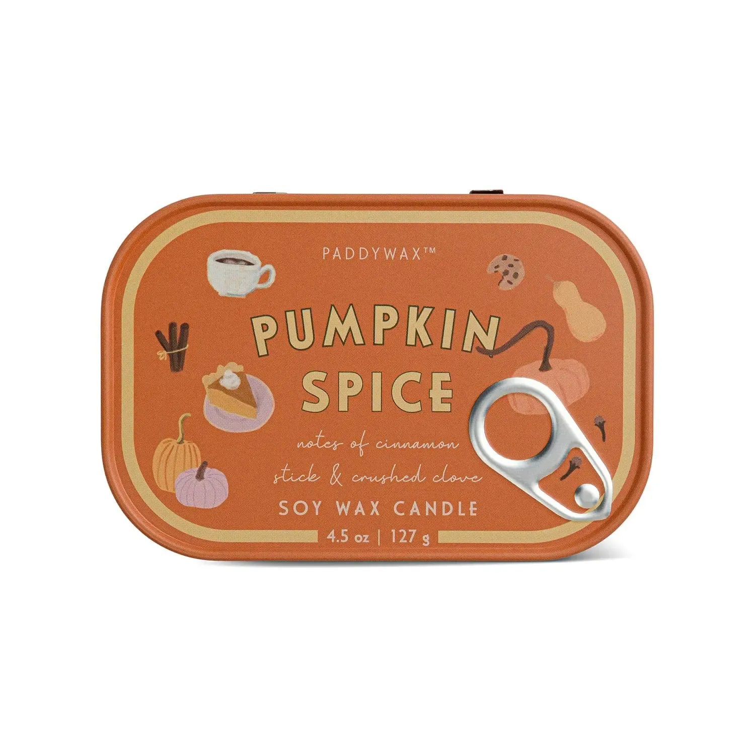 Paddywax Bistro Printed Tin Candle - Pumpkin Spice
