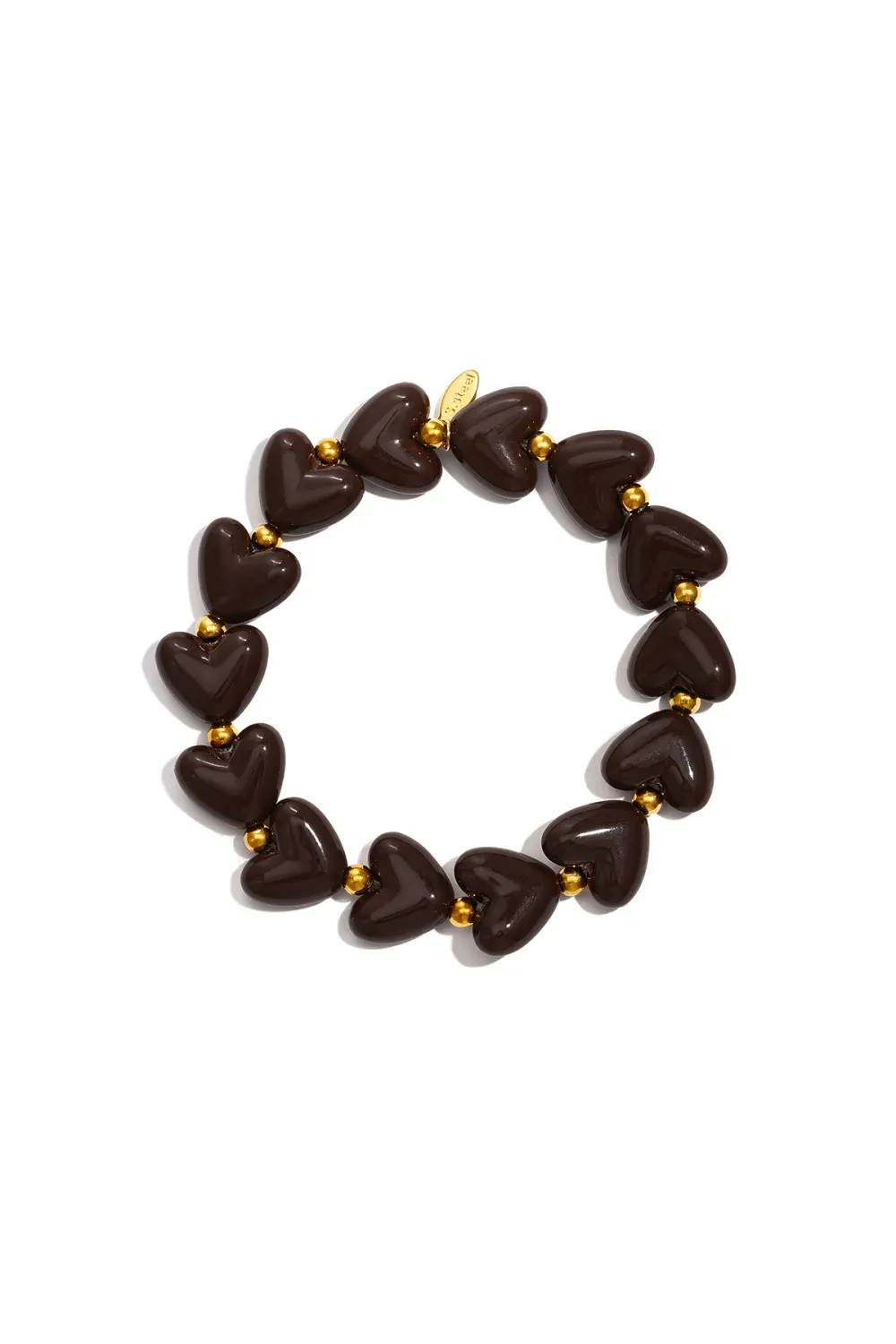 Hartjes Kralen Armband - Dark Red