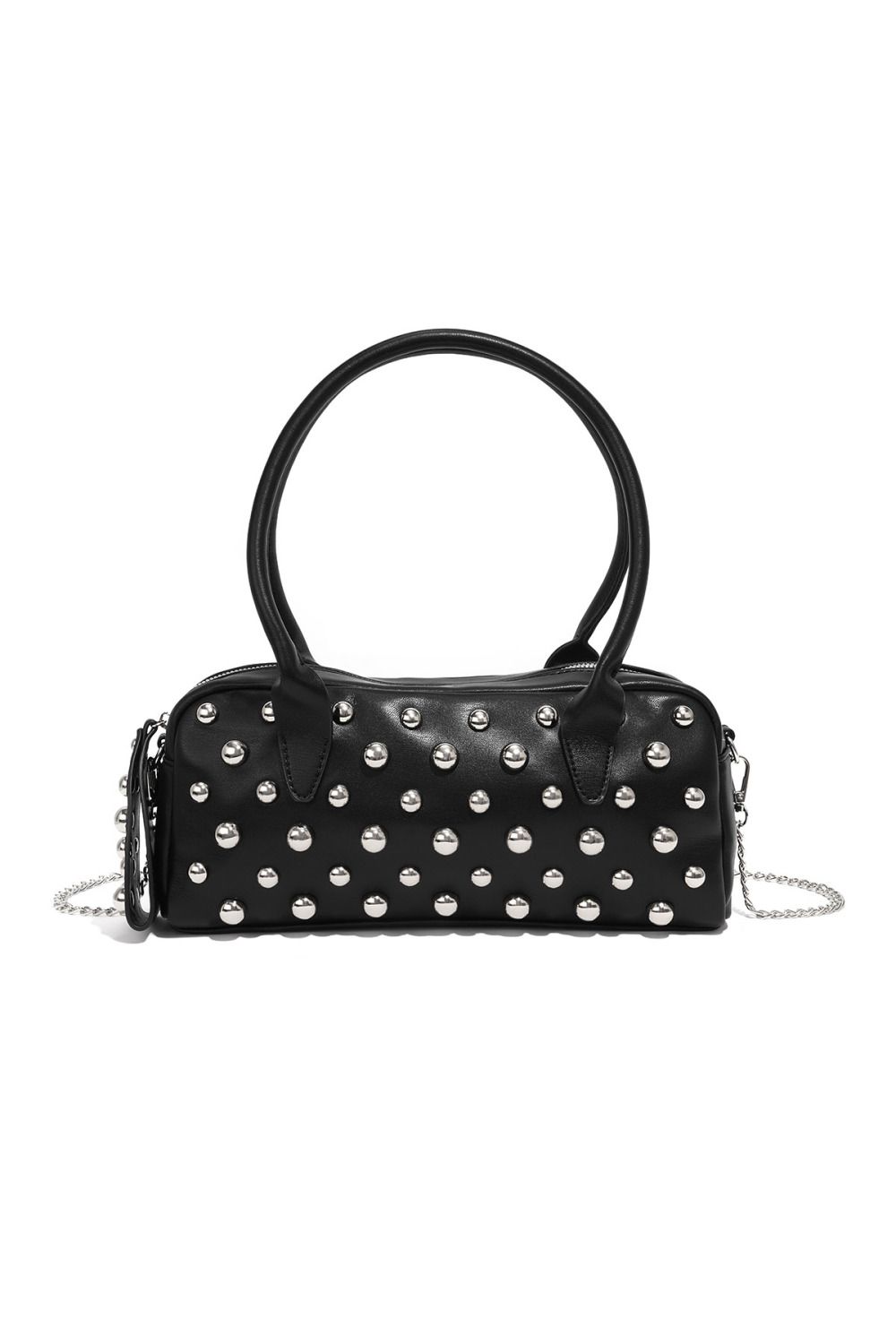 Small Studded Hand Bag - Black