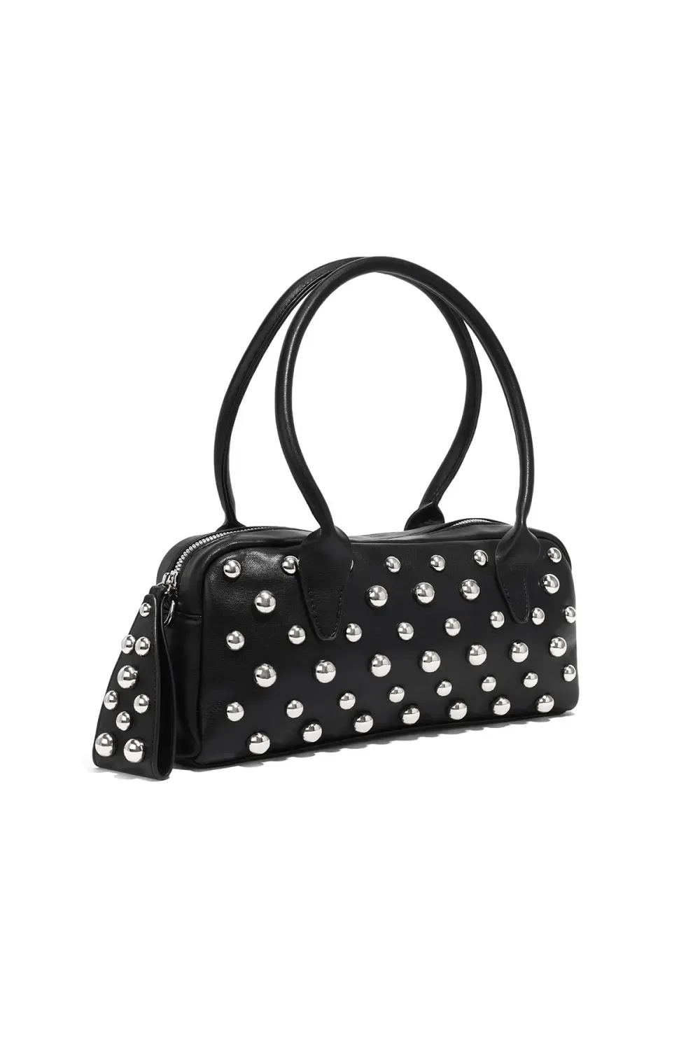 Small Studded Hand Bag - Black