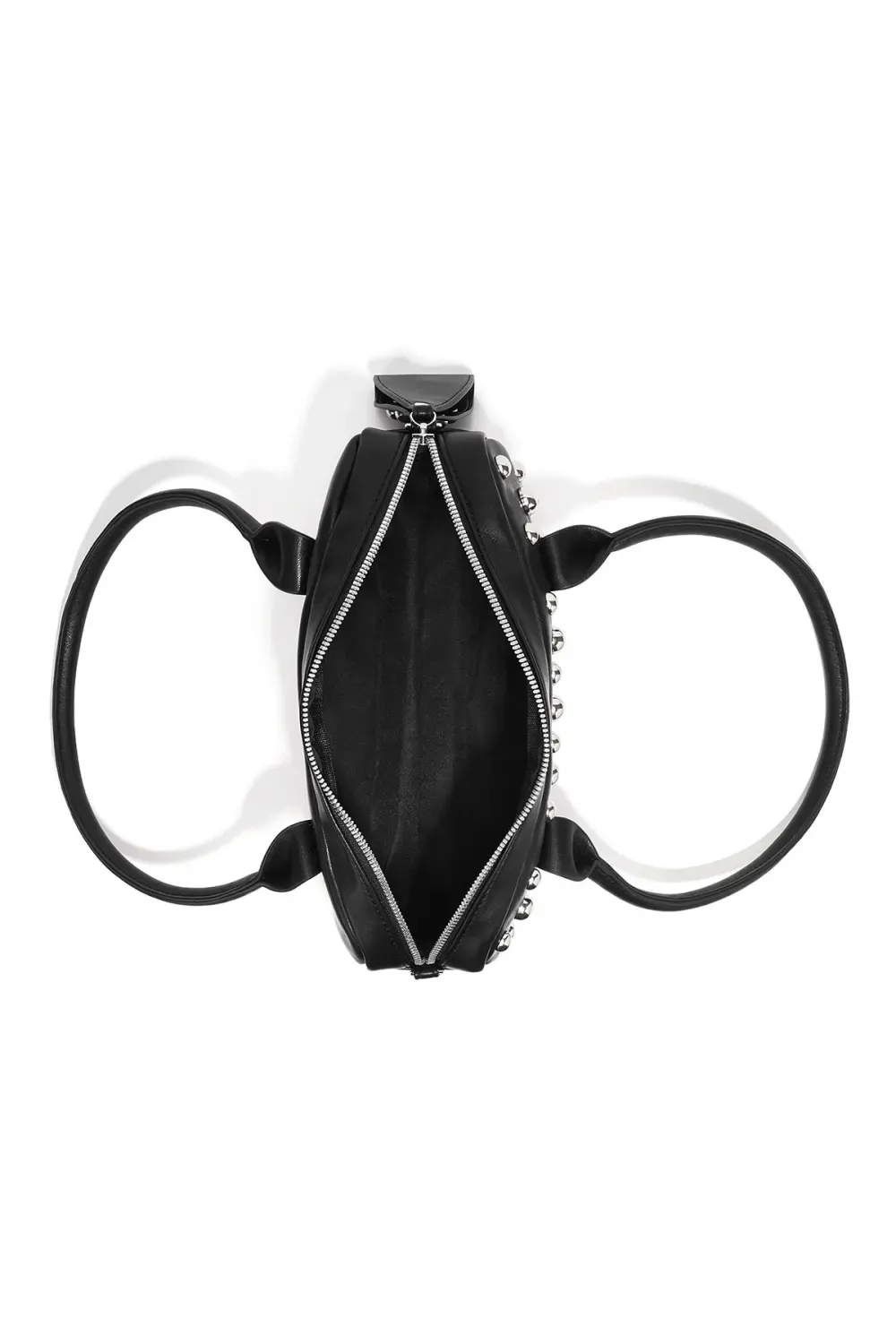 Small Studded Hand Bag - Black