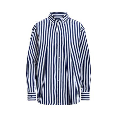 LS LIGH ST-LONG SLEEVE-BUTTON FRONT SHIRT, BLUE, L