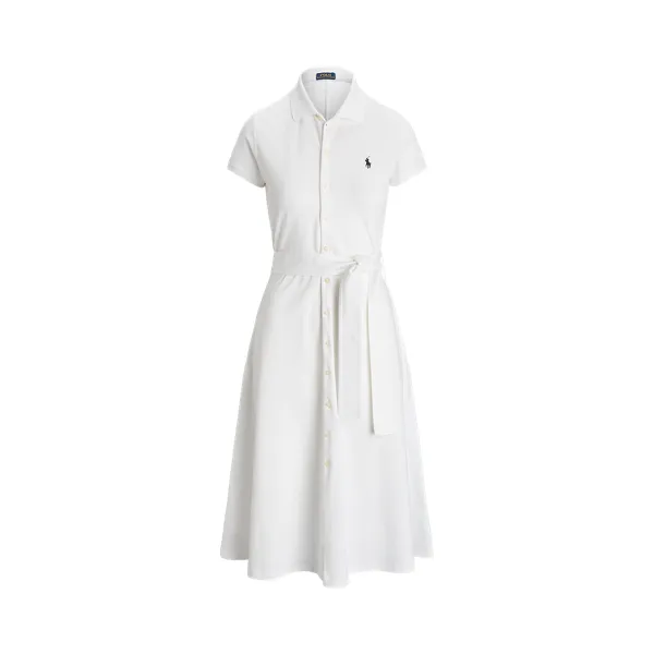 SS BELTED DR-SHORT SLEEVE-DAY DRESS, WHITE, XL