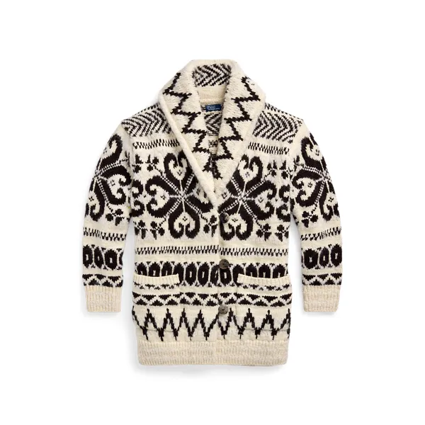 SNWFLK BG CD-LONG SLEEVE-CARDIGAN, BEIGE/NATURALS, L