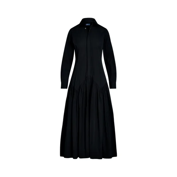 LS SWN DR-LONG SLEEVE-DAY DRESS, BLACK, 10