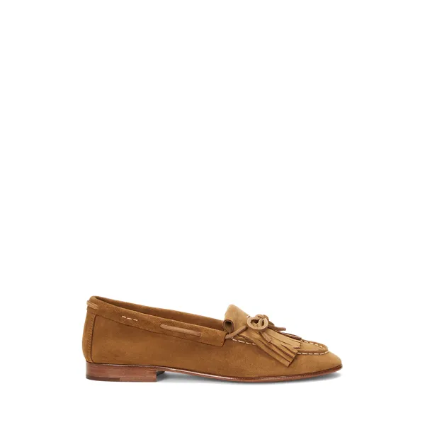 SFT LFR FRNG-FLATS-LOAFER, BROWN, 6.5 B