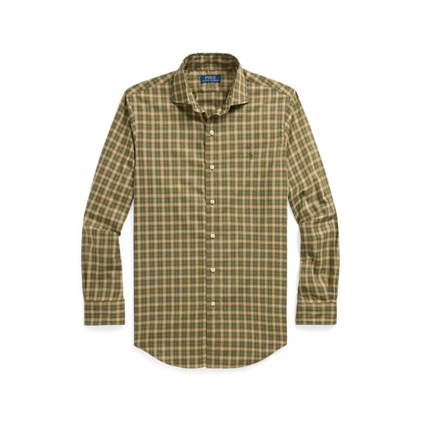 CUESTPPCS-LONG SLEEVE-SPORT SHIRT, GREEN, S