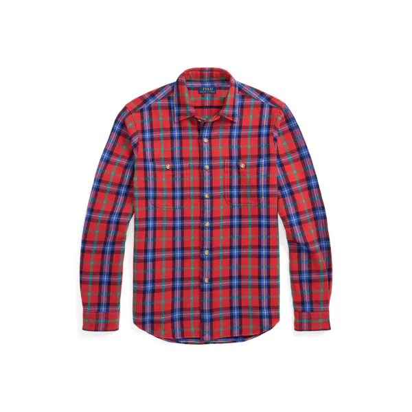 CLFERS-LONG SLEEVE-SPORT SHIRT, RED, L