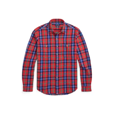 CLFERS-LONG SLEEVE-SPORT SHIRT, RED, L