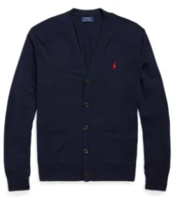 32/3 COTTON-LS VN CARDI PP, BLUE, XXL