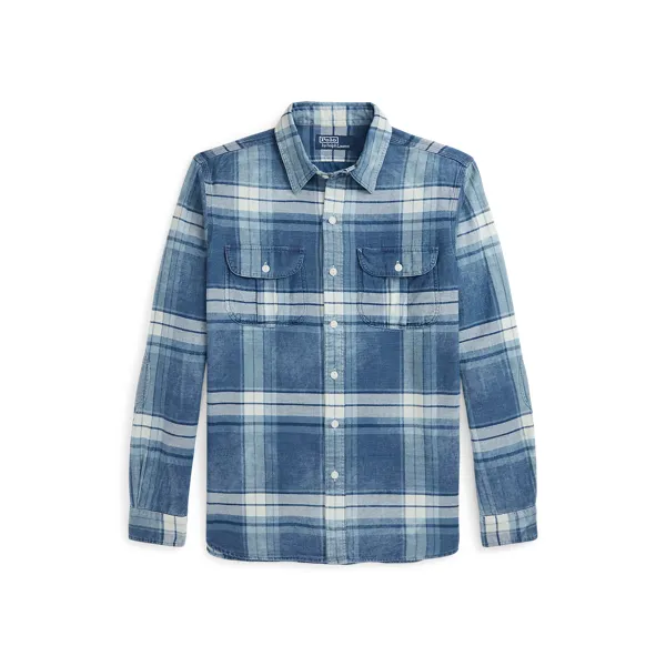 CLHDM2PKS-LONG SLEEVE-SPORT SHIRT, BLUE, XL