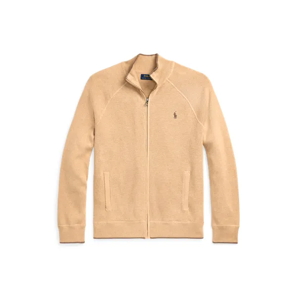 LSTXTBLKFZ-LONG SLEEVE-FULL ZIP, BROWN, XL