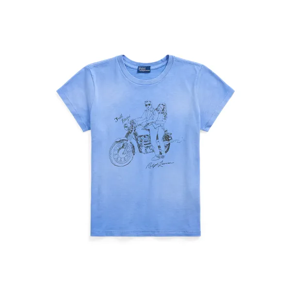 RR SHRKN T-SHORT SLEEVE-T-SHIRT, BLUE, L