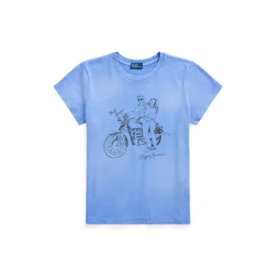 RR SHRKN T-SHORT SLEEVE-T-SHIRT, BLUE, L