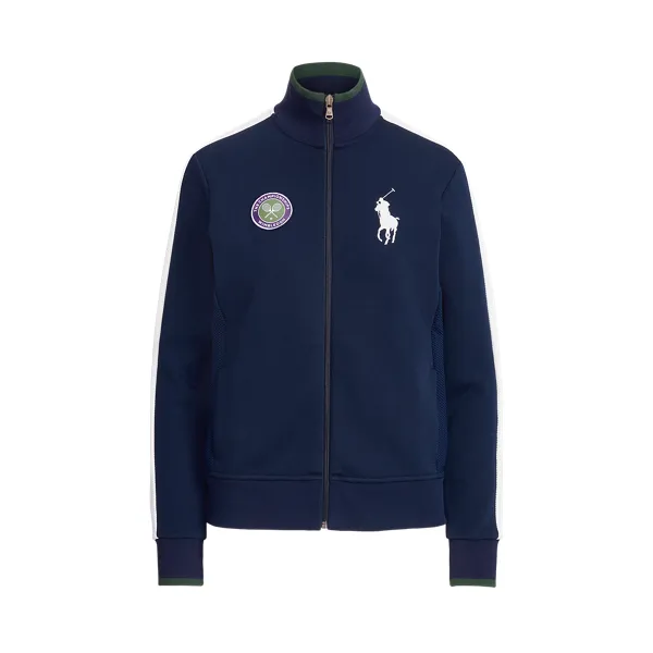 REC DBL KNIT PIQUE-BALL GIRL FZ JACKET, BLUE, L