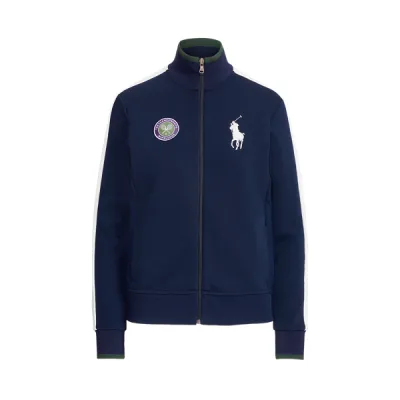 REC DBL KNIT PIQUE-BALL GIRL FZ JACKET, BLUE, L