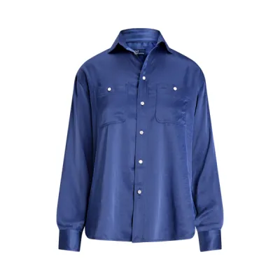 CRINKLED SATIN-LSL-BLS, BLUE, 6