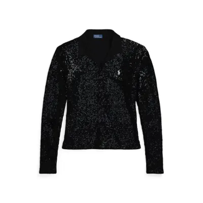 JULIE LS-LONG SLEEVE-POLO SHIRT, BLACK, L