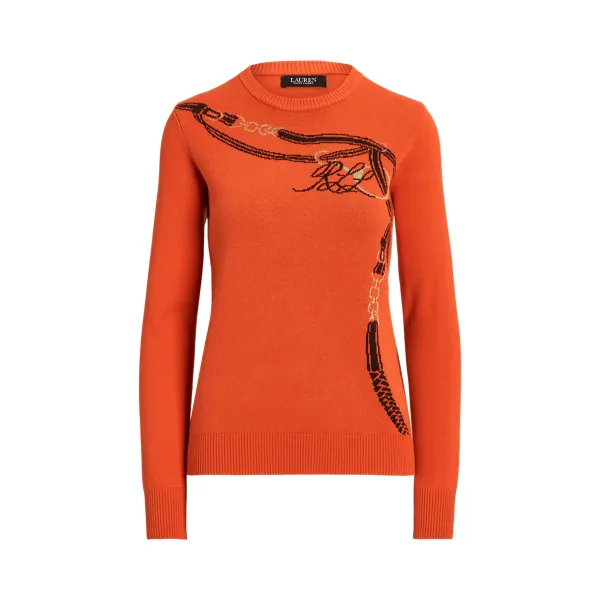 JANITRA-LONG SLEEVE-PULLOVER, ORANGE, XS