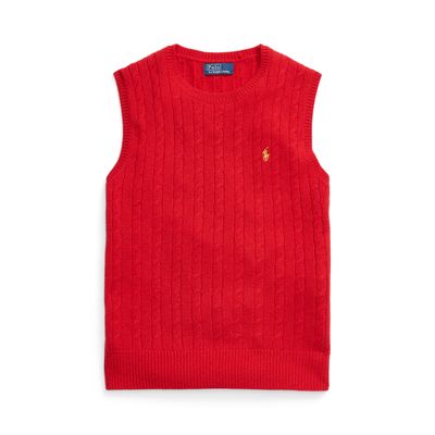SL CN PO-SLEEVELESS-PULLOVER, RED, L