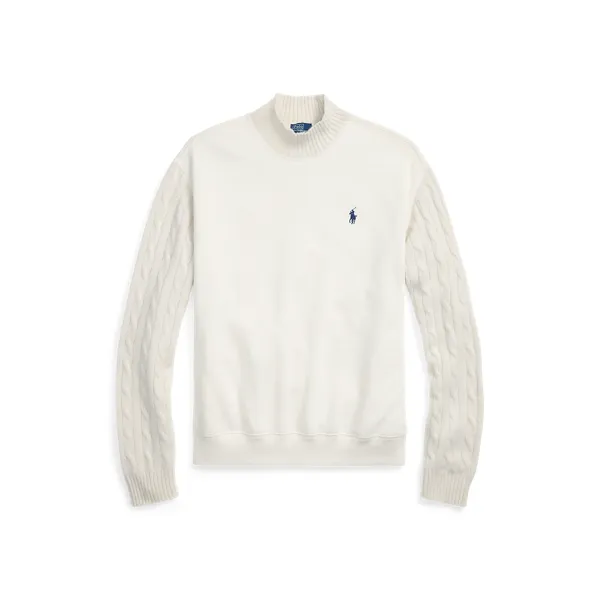 STWTR SLV PO-LONG SLEEVE-SWEATSHIRT, BEIGE/NATURALS, M