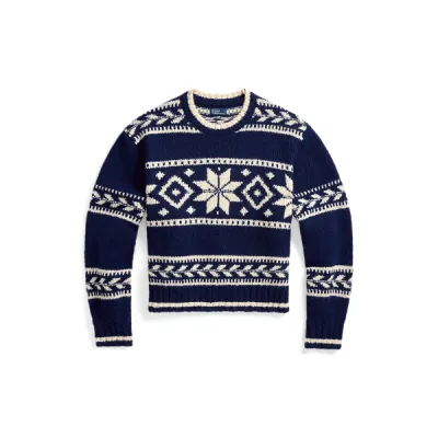 SNWFLKE C PO-LONG SLEEVE-PULLOVER, BLUE, L