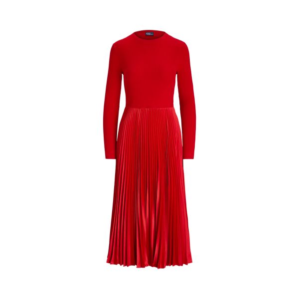 LS JMIE DR-LONG SLEEVE-DAY DRESS, RED, L