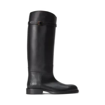 POLO RDG BT-BOOTS-TALL BOOT, BLACK, 6.5 B
