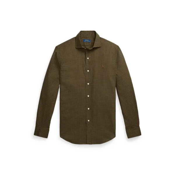 CUESTPPCS-LONG SLEEVE-SPORT SHIRT, BROWN, M