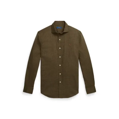 CUESTPPCS-LONG SLEEVE-SPORT SHIRT, BROWN, M