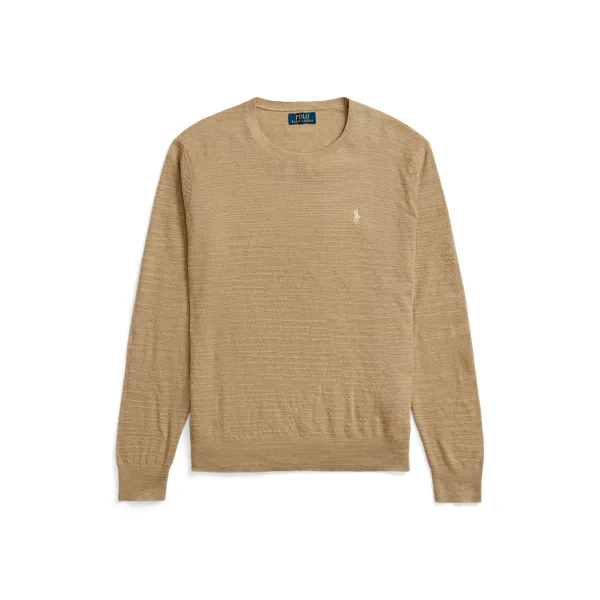 COTTON/LINEN BLEND-LSL-SWT, BEIGE/NATURALS, S