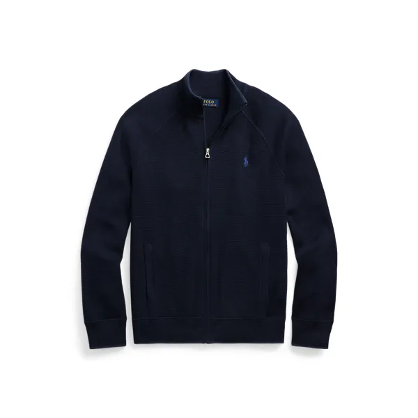 LSTXTBLKFZ-LONG SLEEVE-FULL ZIP, BLUE, L