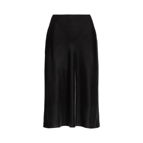 DRESS WT VELVET-SKIRT, BLACK, 2