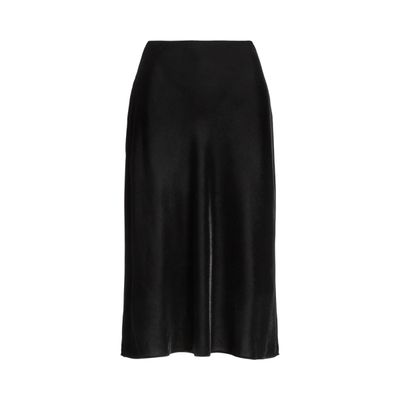 DRESS WT VELVET-SKIRT, BLACK, 2