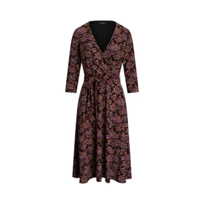 CARLYNA-3/4 SLEEVE-DAY DRESS, MULTICOLOR, 0